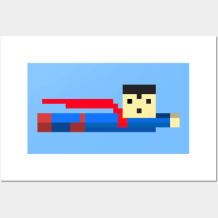 Pixel Superhero Posters and Art